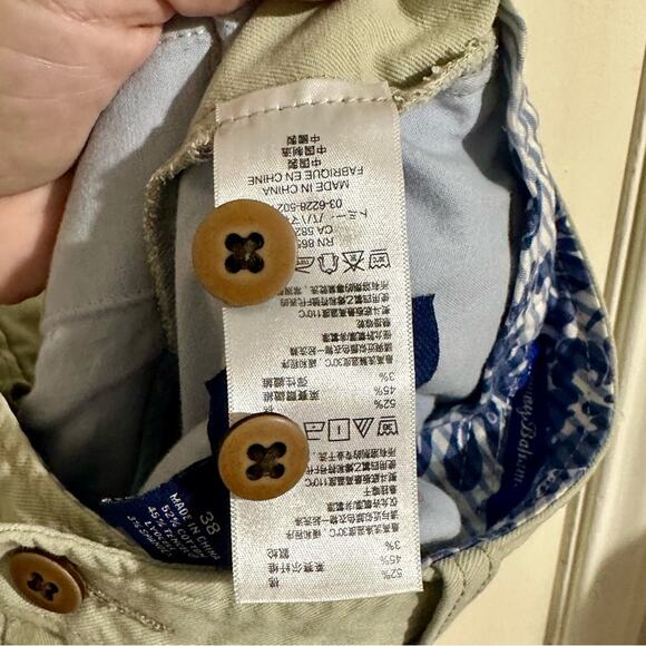 Men’s Tommy Bahama khaki Tan Flat Front Shorts size 38 - Picture 5 of 5